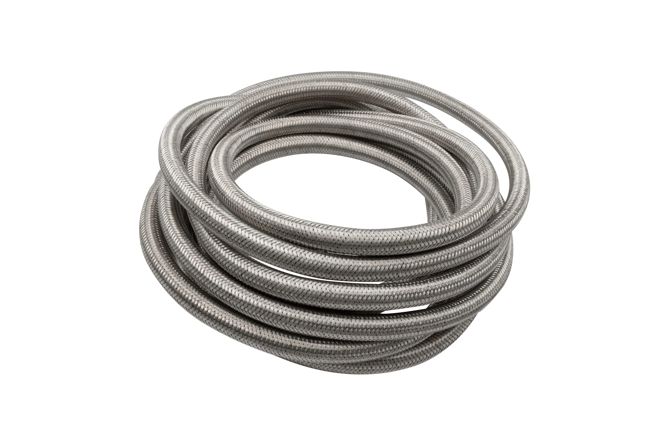 1/2" I.D. (#8) Braided Stainless Line, 25' Length - Boxed