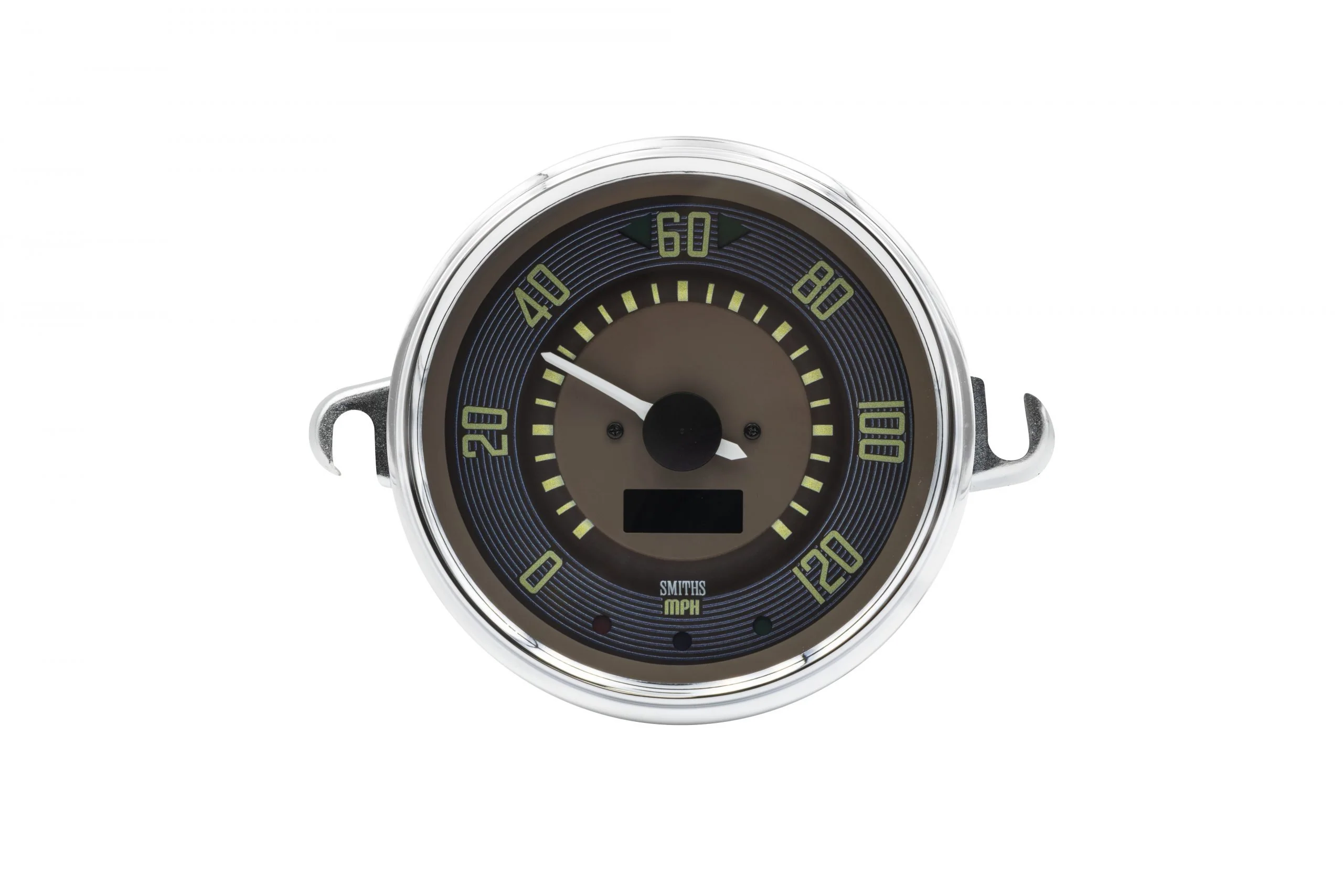 Brown Dial and Chrome Bezel Speedometer for VW Type 2, 115mm 0-120MPH