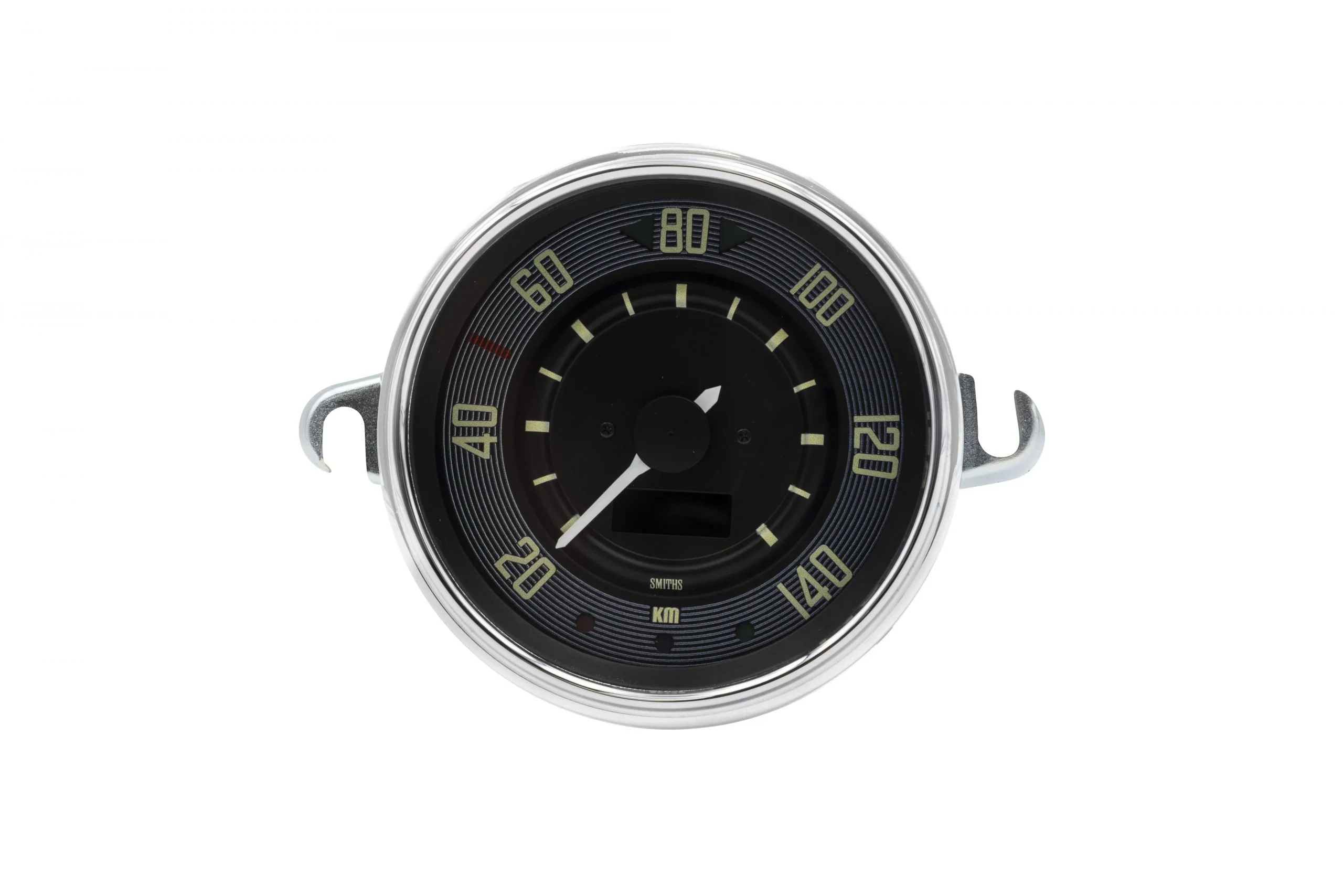 Black Dial and Chrome Bezel Speedometer for Type 1, 115mm 0-140 KMH