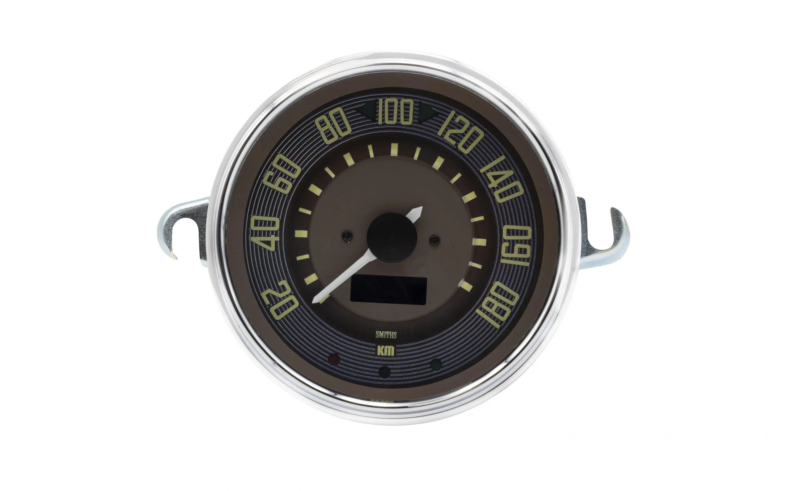 115mm 0-160KMH Brown Dial and Chrome Bezel Speedometer for Type 2