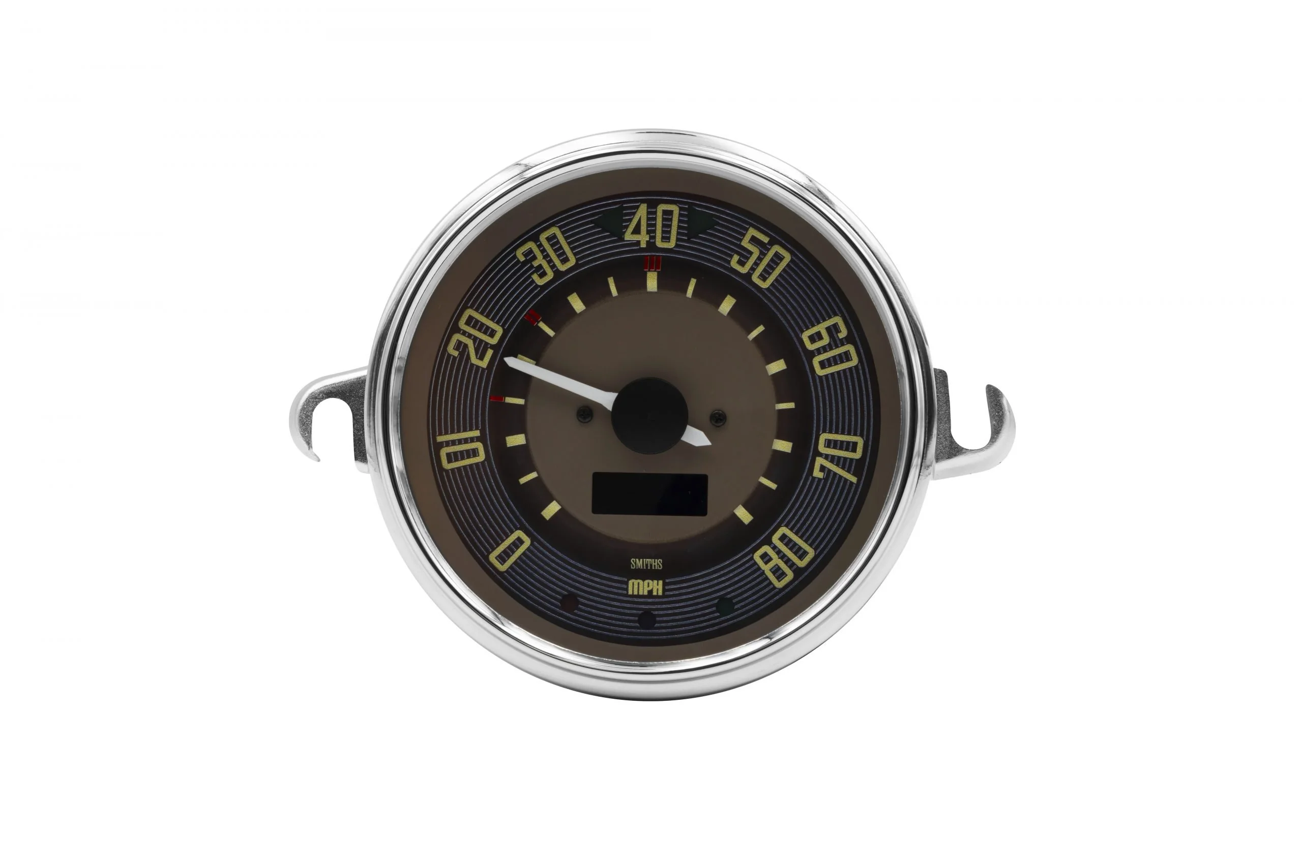 115mm 0-80MPH Brown Dial and Chrome Bezel Speedometer for Type 2
