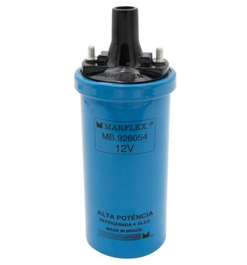 12-Volt Blue Ignition Coil, 3.5 Ohms Primary Resistance, Oil-filled - Image 3