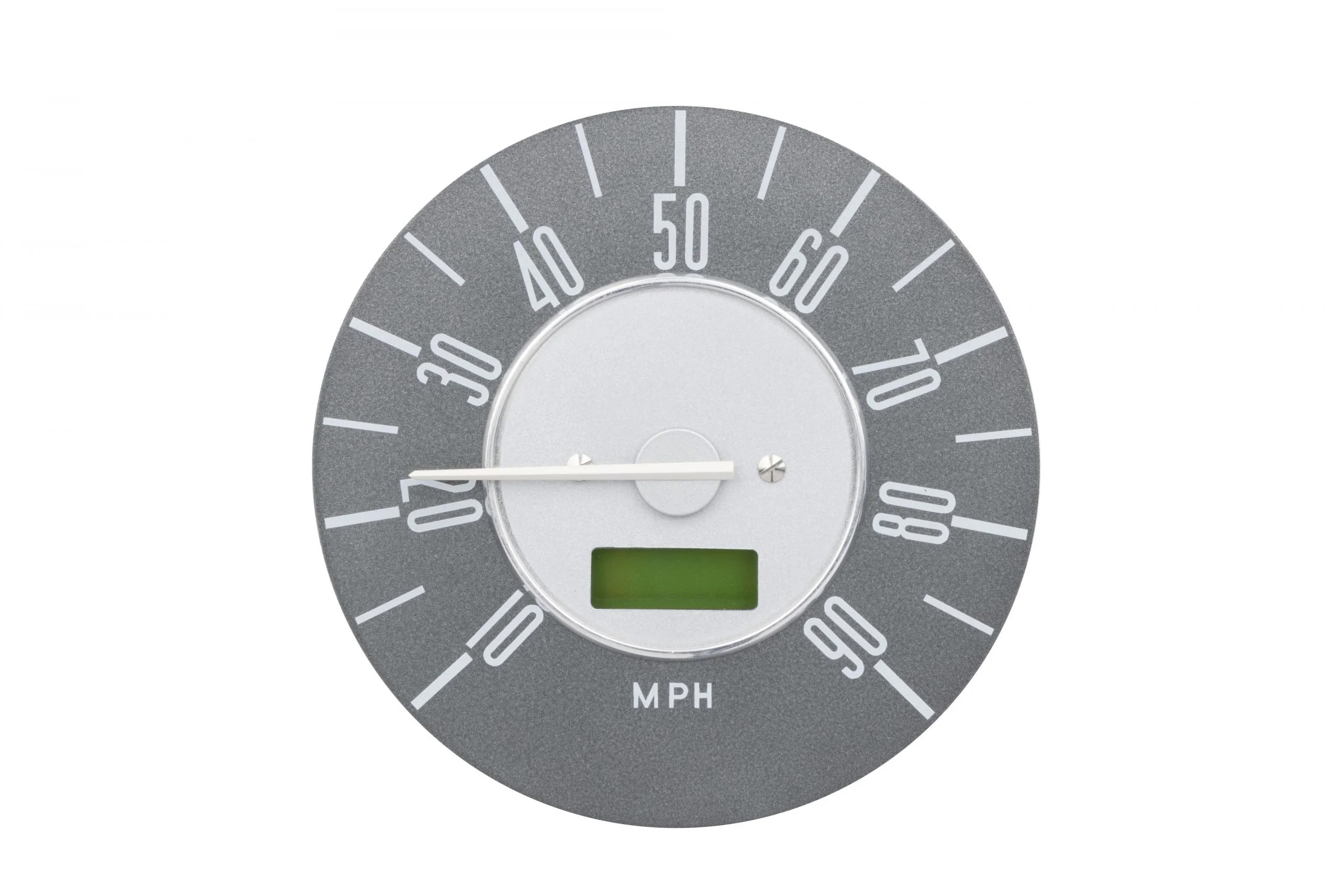120mm 10-90MPH Gray Dial with Silver Center Speedometer for Type 2