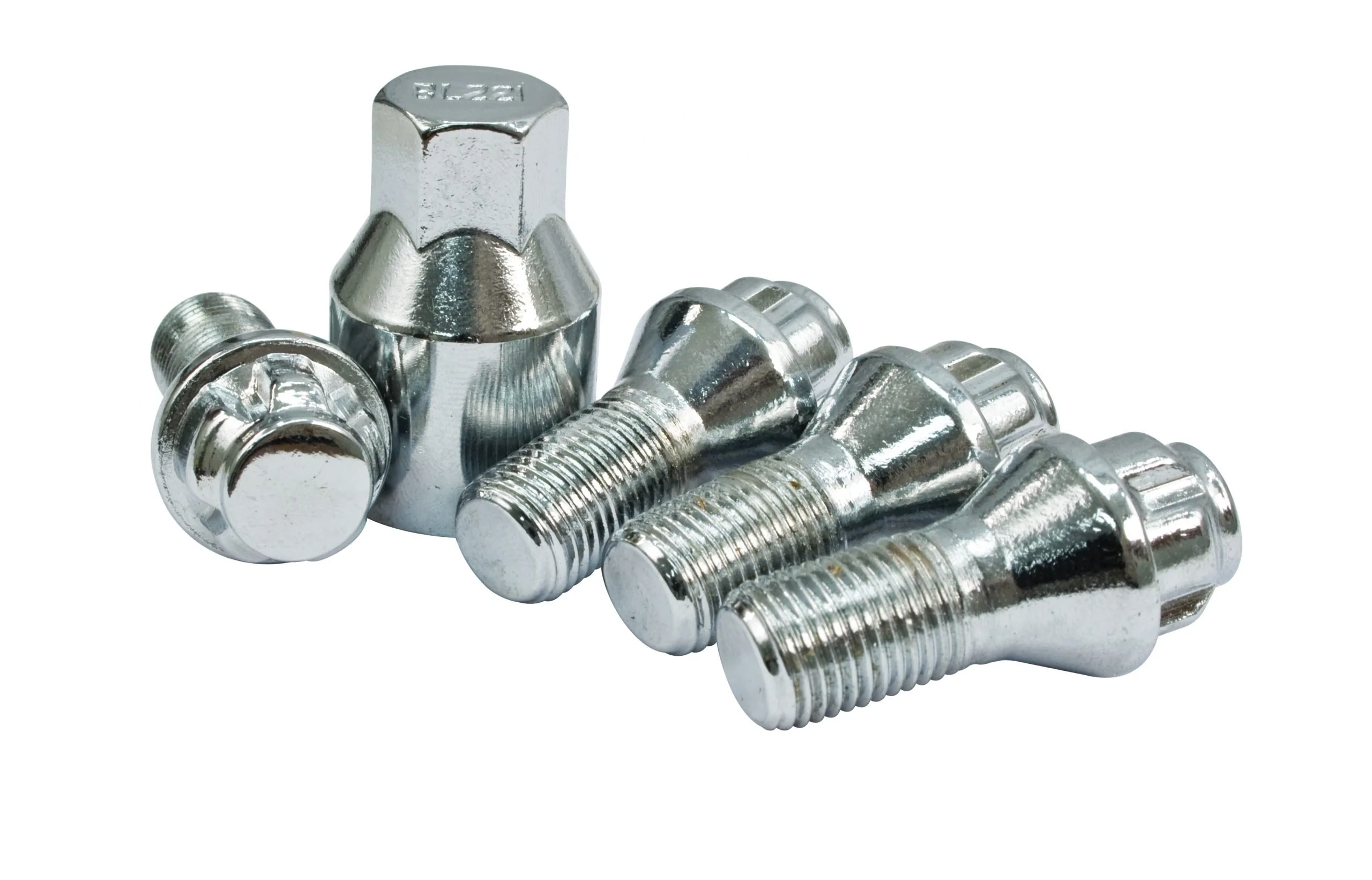 14mm-1.5, 60 Degree, Bolt, 23mm threaded area, Set of 4