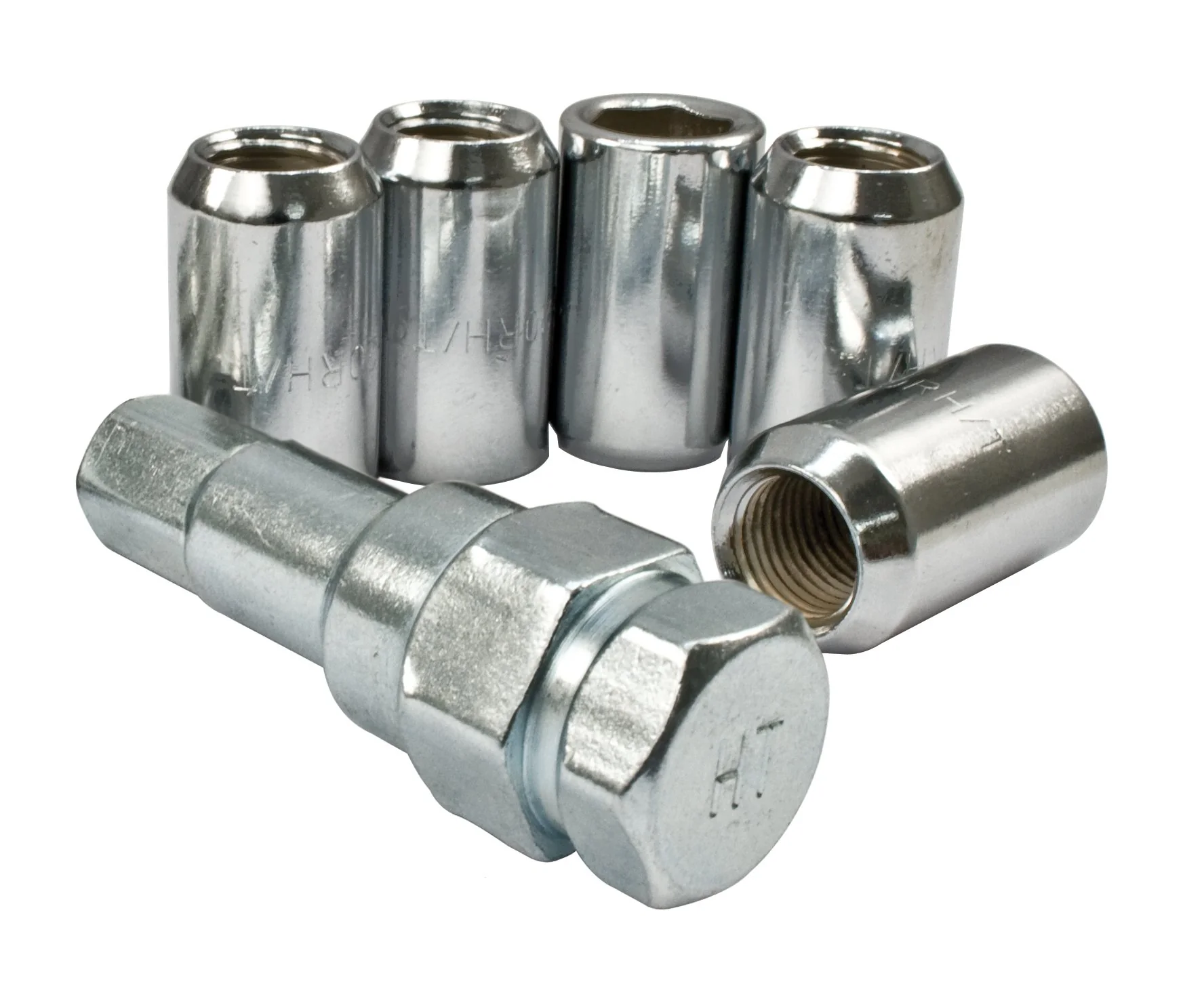 14mm Small Dia, 60 Degree, for all 5x112 wheels Chrome with tool, Set of 5