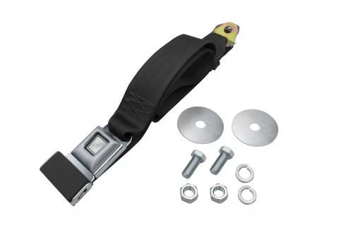 2 Point Lap Seat Belt, Universal 72" Push Button Latch, Black, Sold Each - Image 3