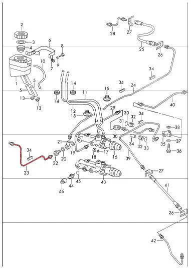 Porsche 911/912 DirectFit Front Brake Line #23 (69-76) - Left