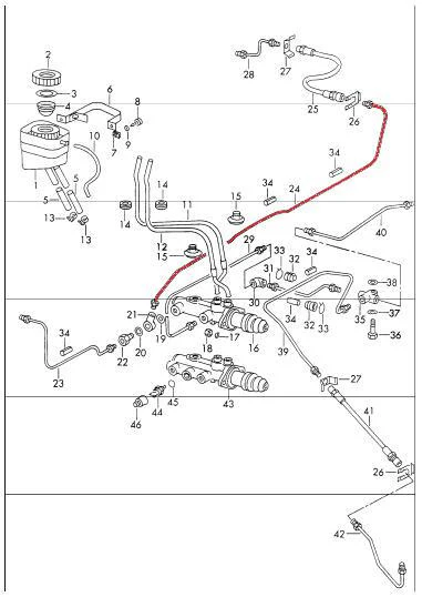 Porsche 911/912 DirectFit Front Brake Line #24 (69-76) - Right