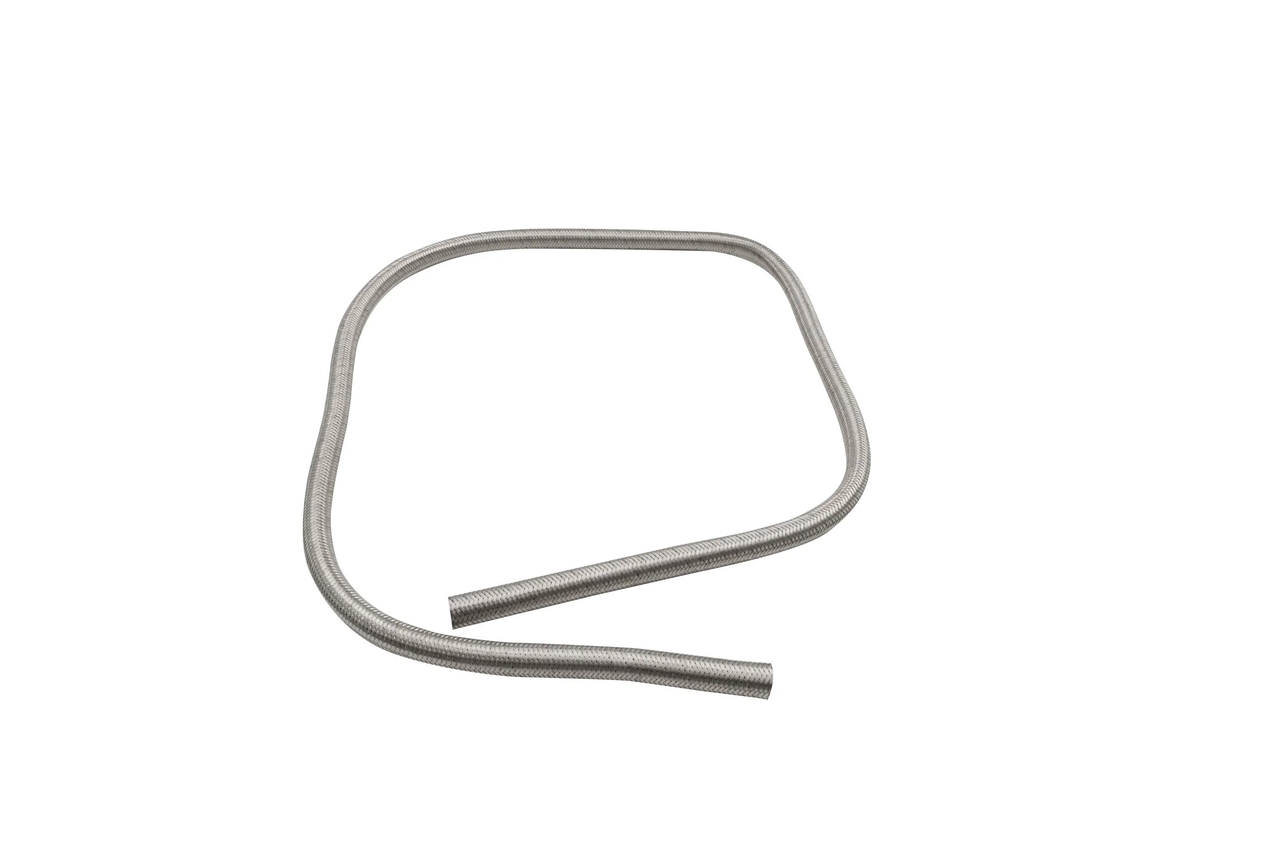 3/8" I.D. (#6) Braided Stainless Line, 5' Length - Skinpacked