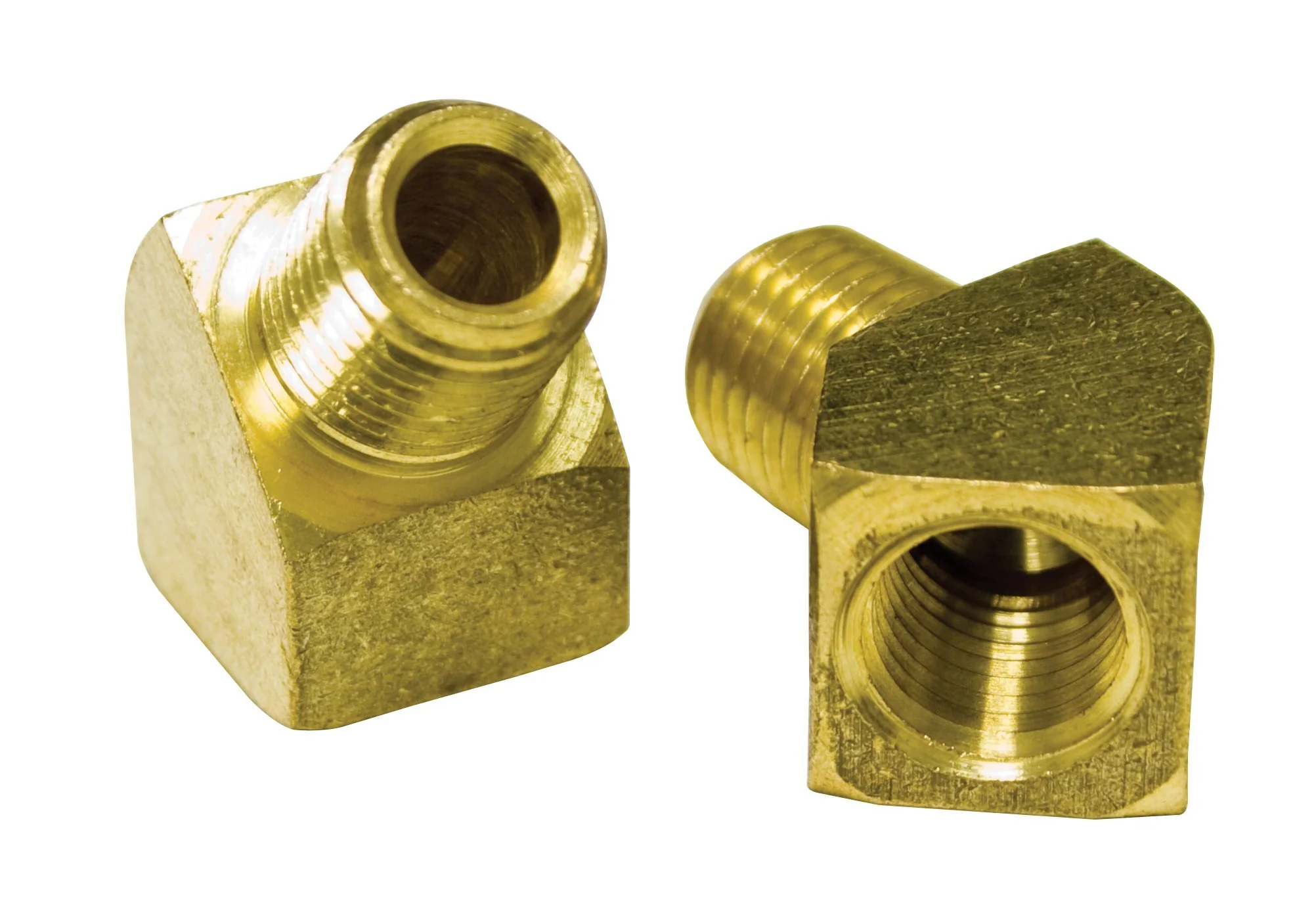 45 Degree 1/4" Male X 1/4" Female, Pack of 2