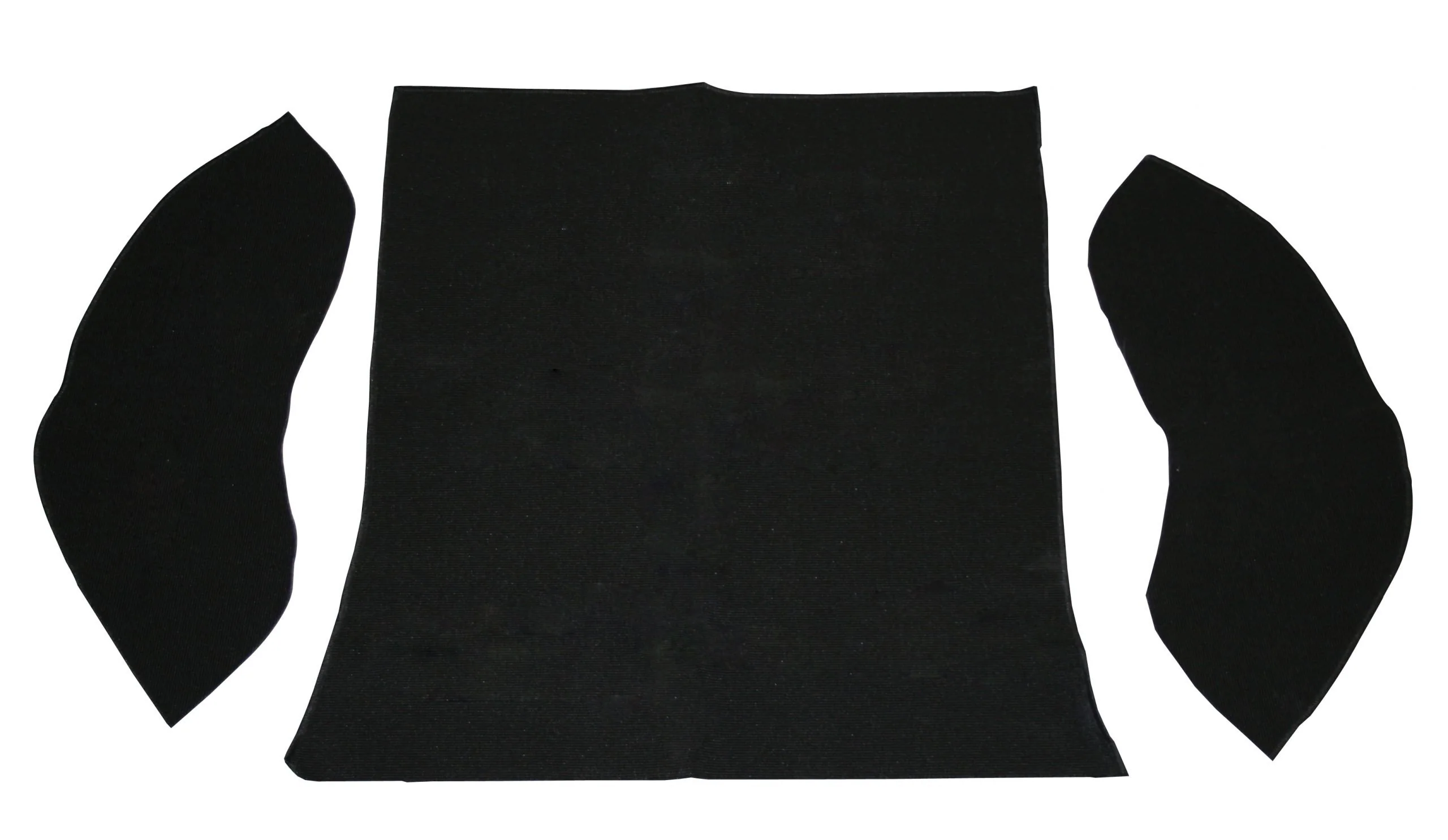 Rear Well Carpet Kit, 3-Piece, Black for VW 58-64 Type 1 Sedan