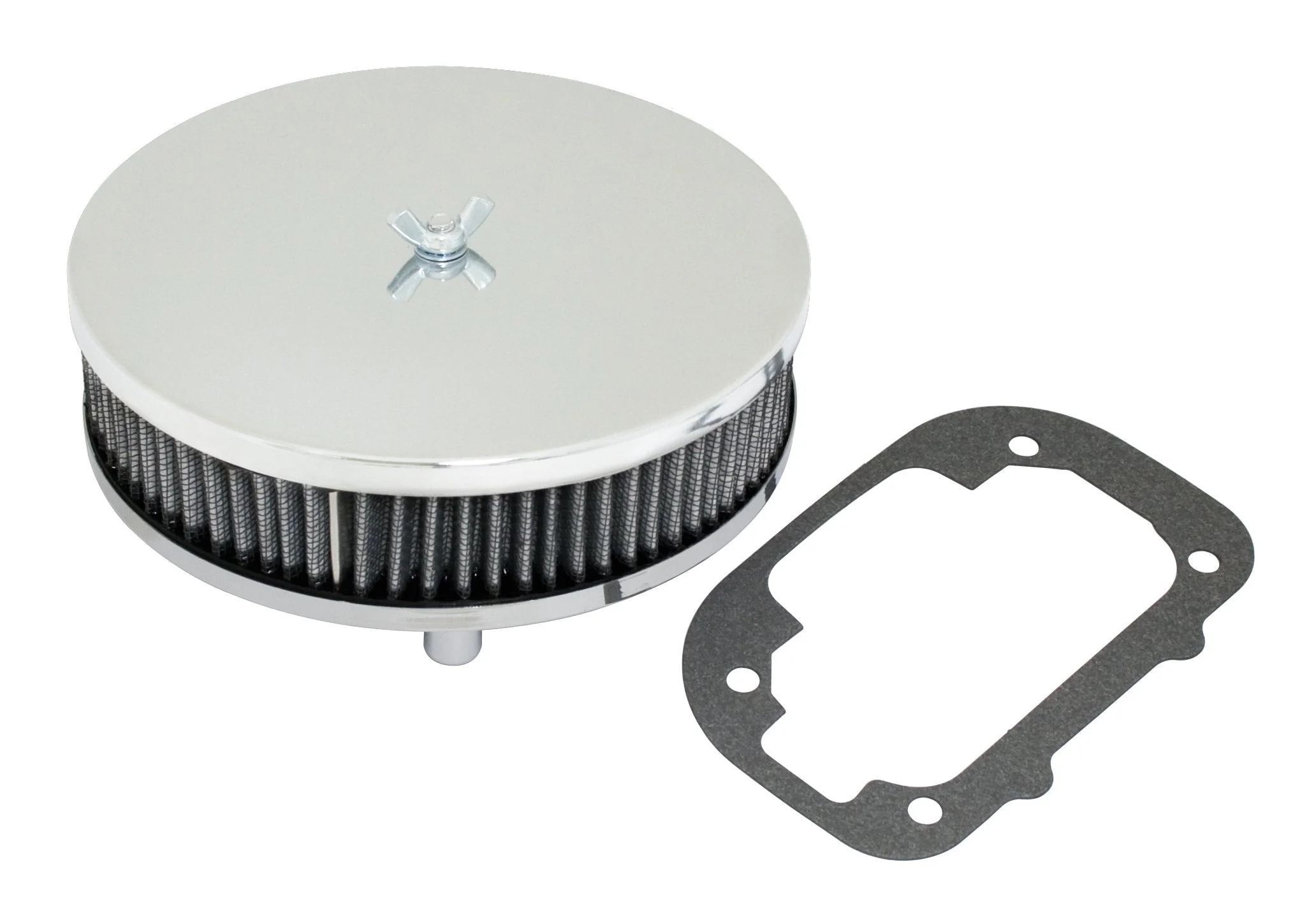 6 3/8" Low Profile Chrome Air Cleaner - Image 2