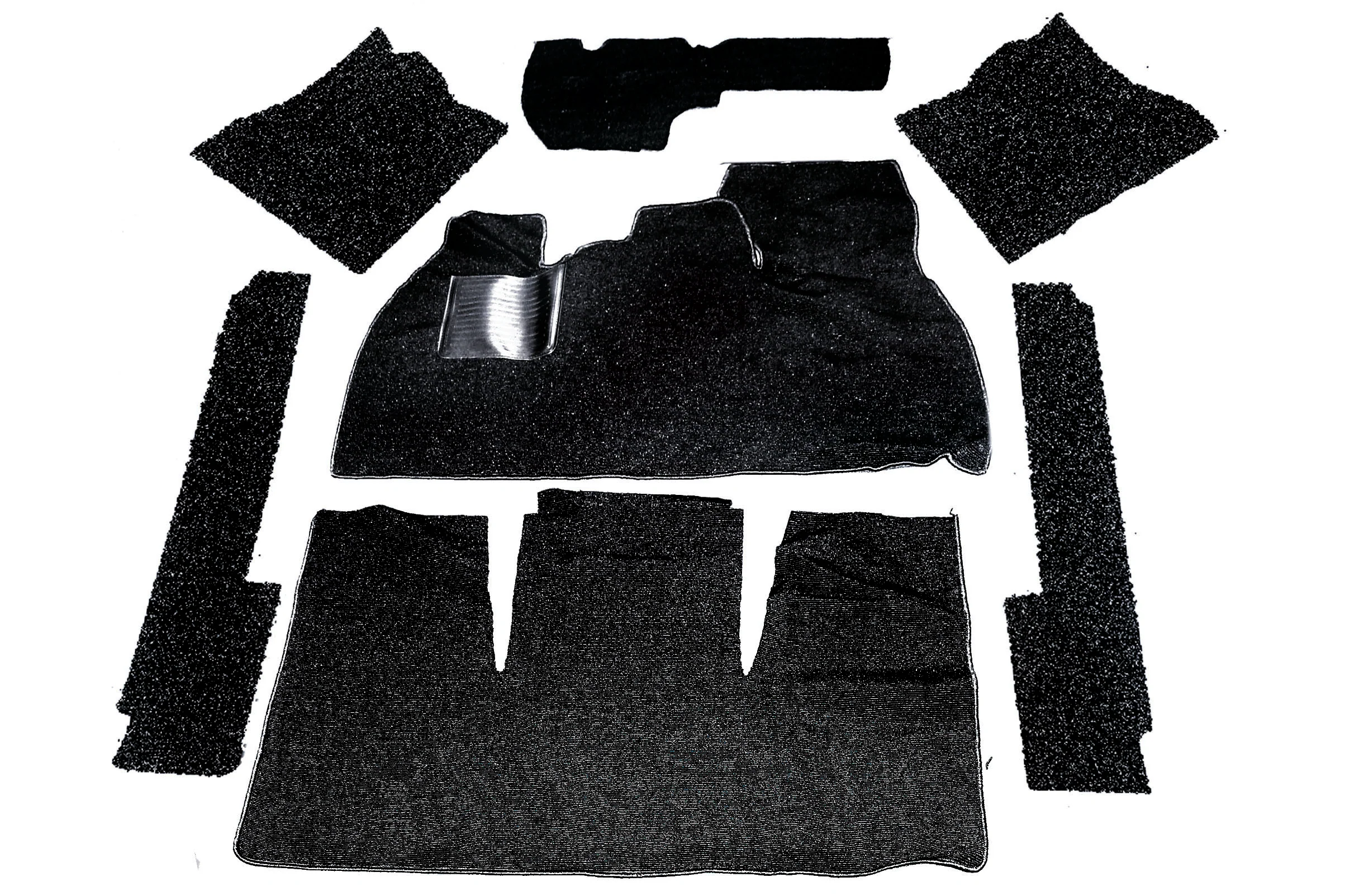 69-72 Sedan 7-Piece with Footrest, Black