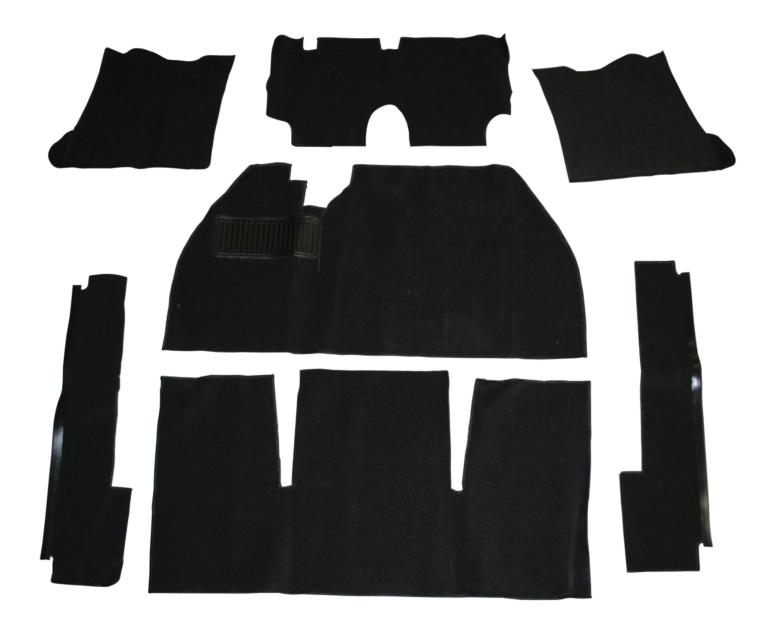 69-72 Sedan 7-Piece without Footrest, Black