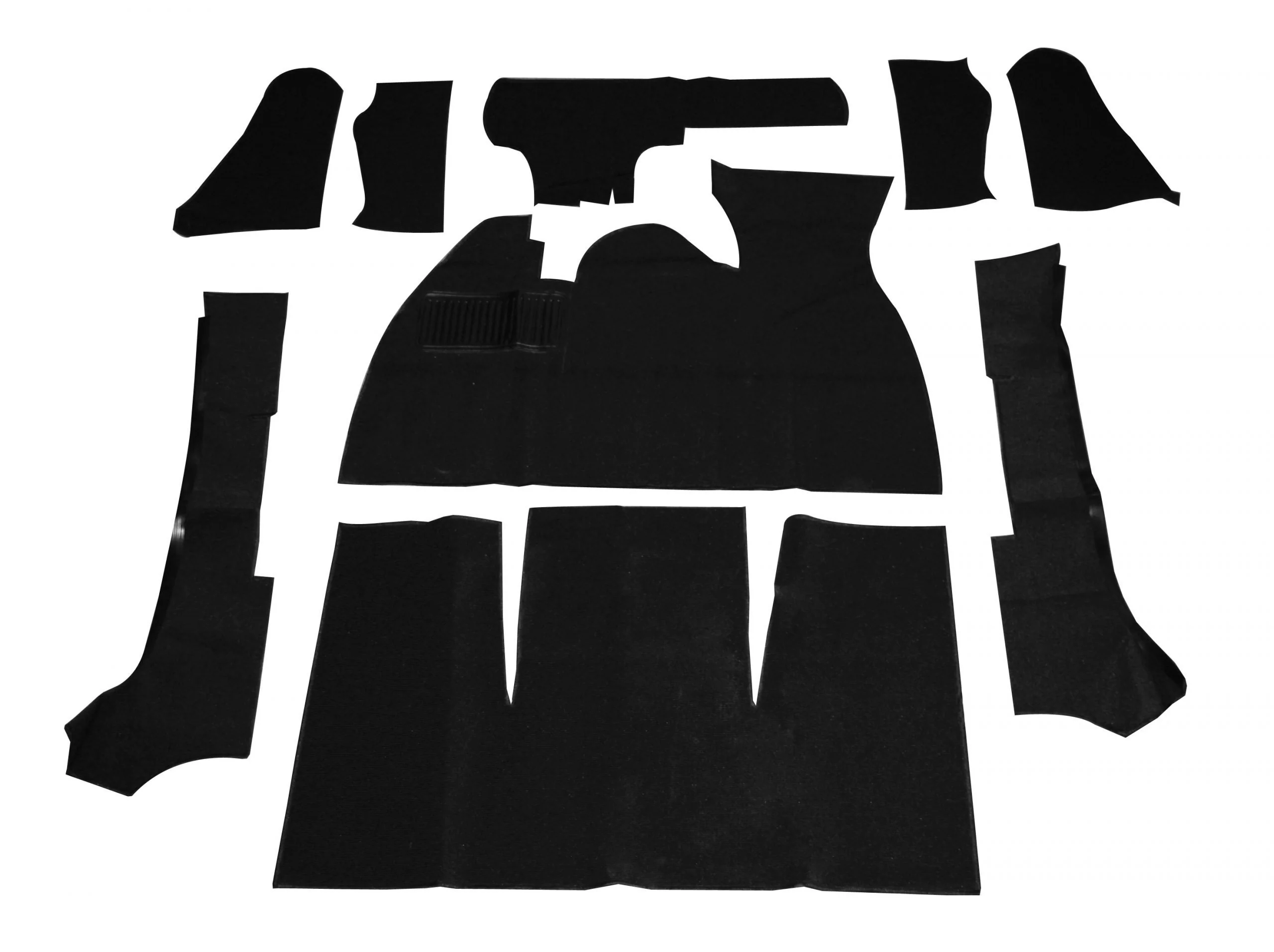 71-72 Super Beetle Convertible, 9-Piece with Footrest, Black