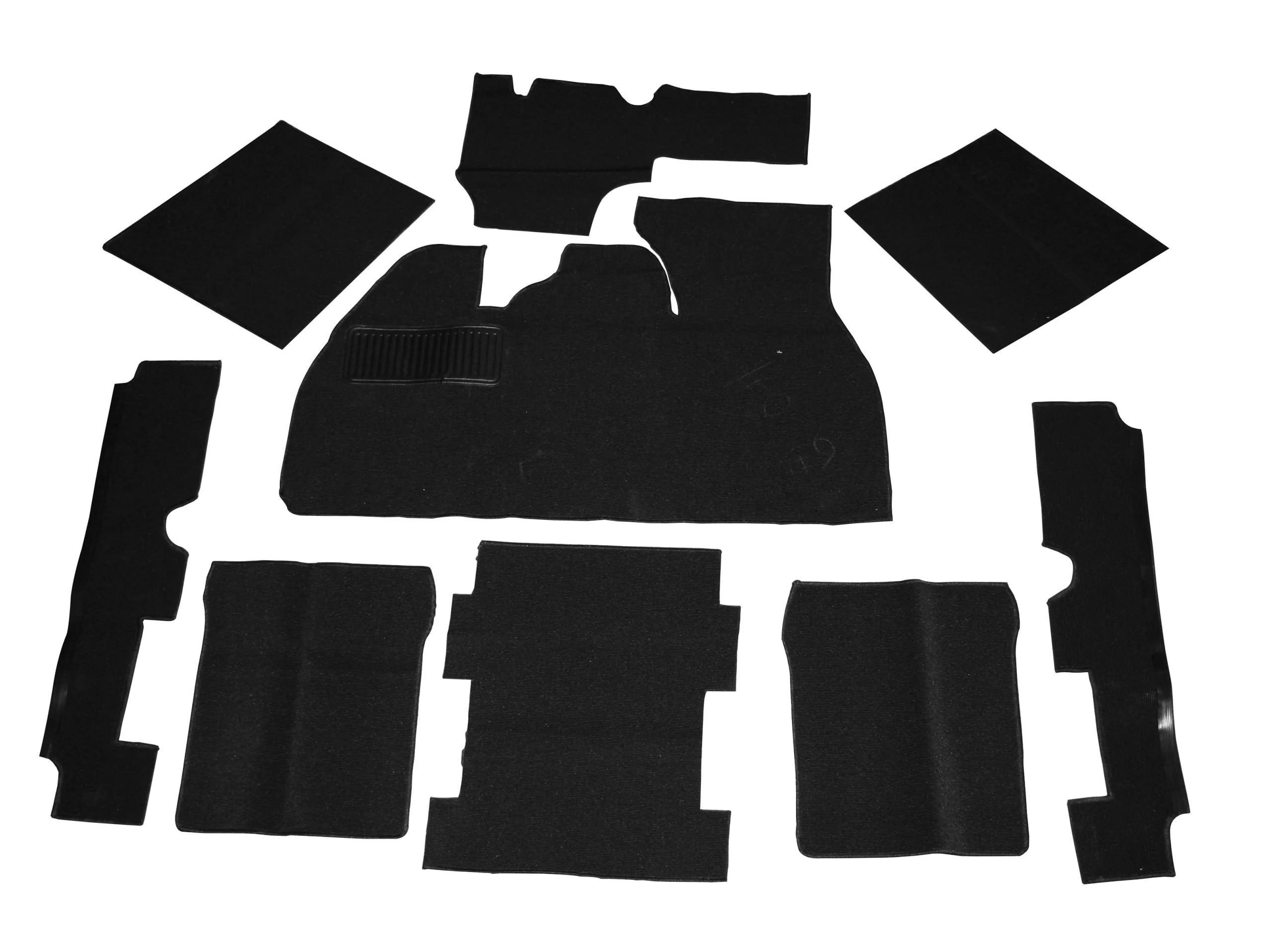 73-77 Sedan, 9-Piece with Footrest, Black