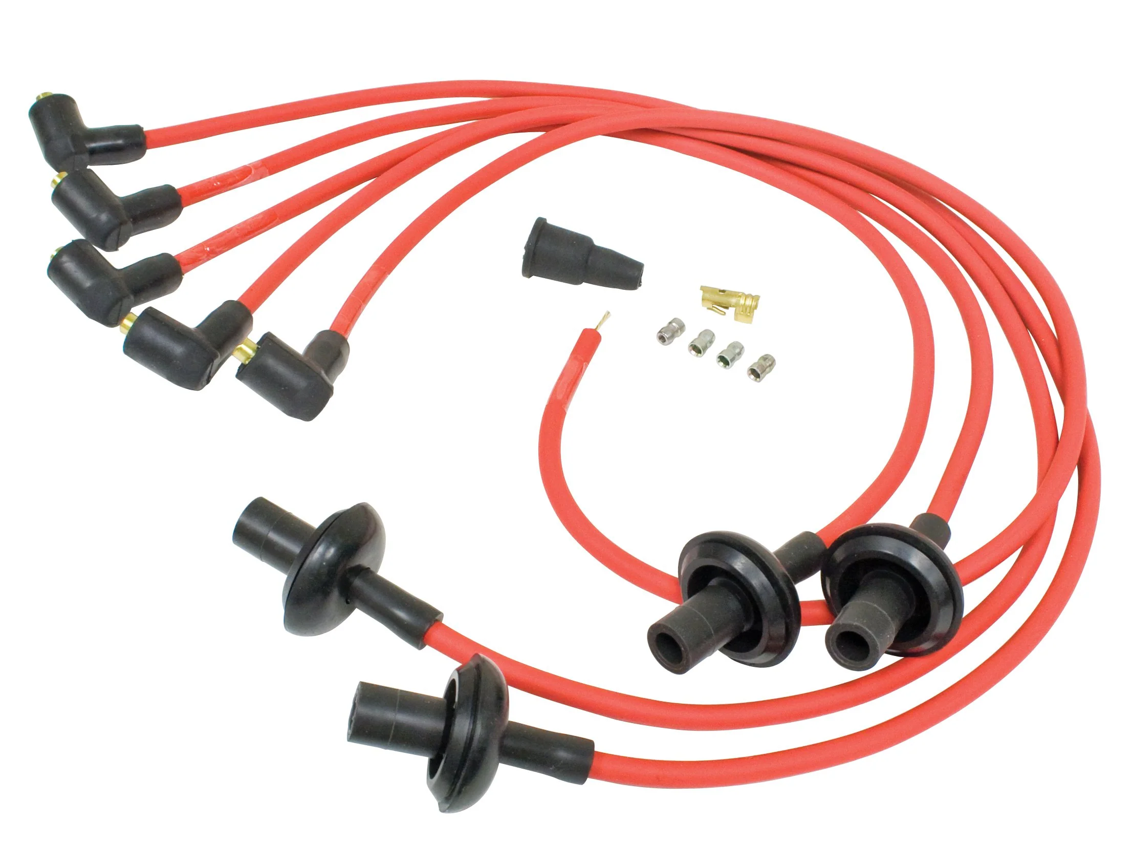 90 Degree Megavolt Ignition Wires, Red