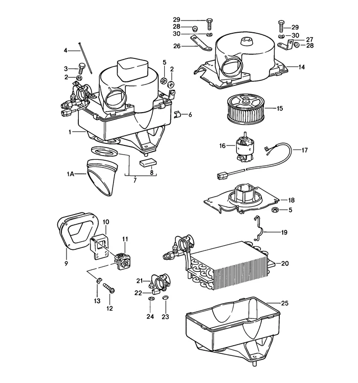 A/C Evaporator Motor with Fan for Porsche 911 (1974-85) - Image 3