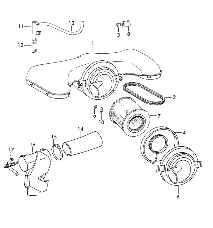 Air Intake Hose for Porsche 911 (1970-73) - Image 2