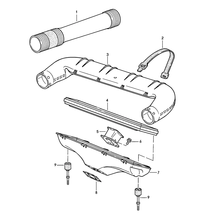 Air Intake Hose for Porsche 928 (1987-91) - Image 2