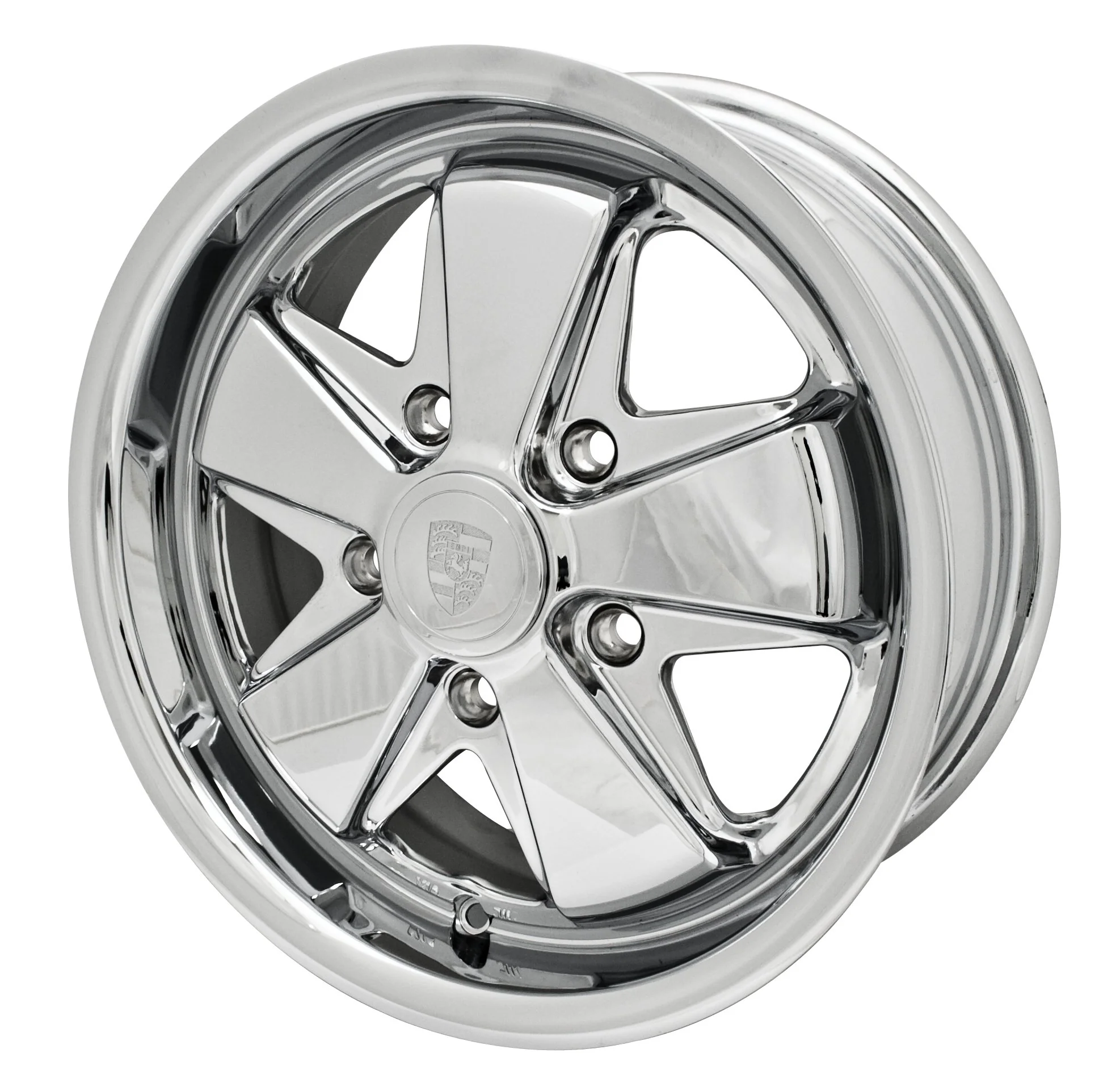 Fuchs Style Chrome Wheel 15x5.5" for Porsche 911, 912, 914-6 and 356C