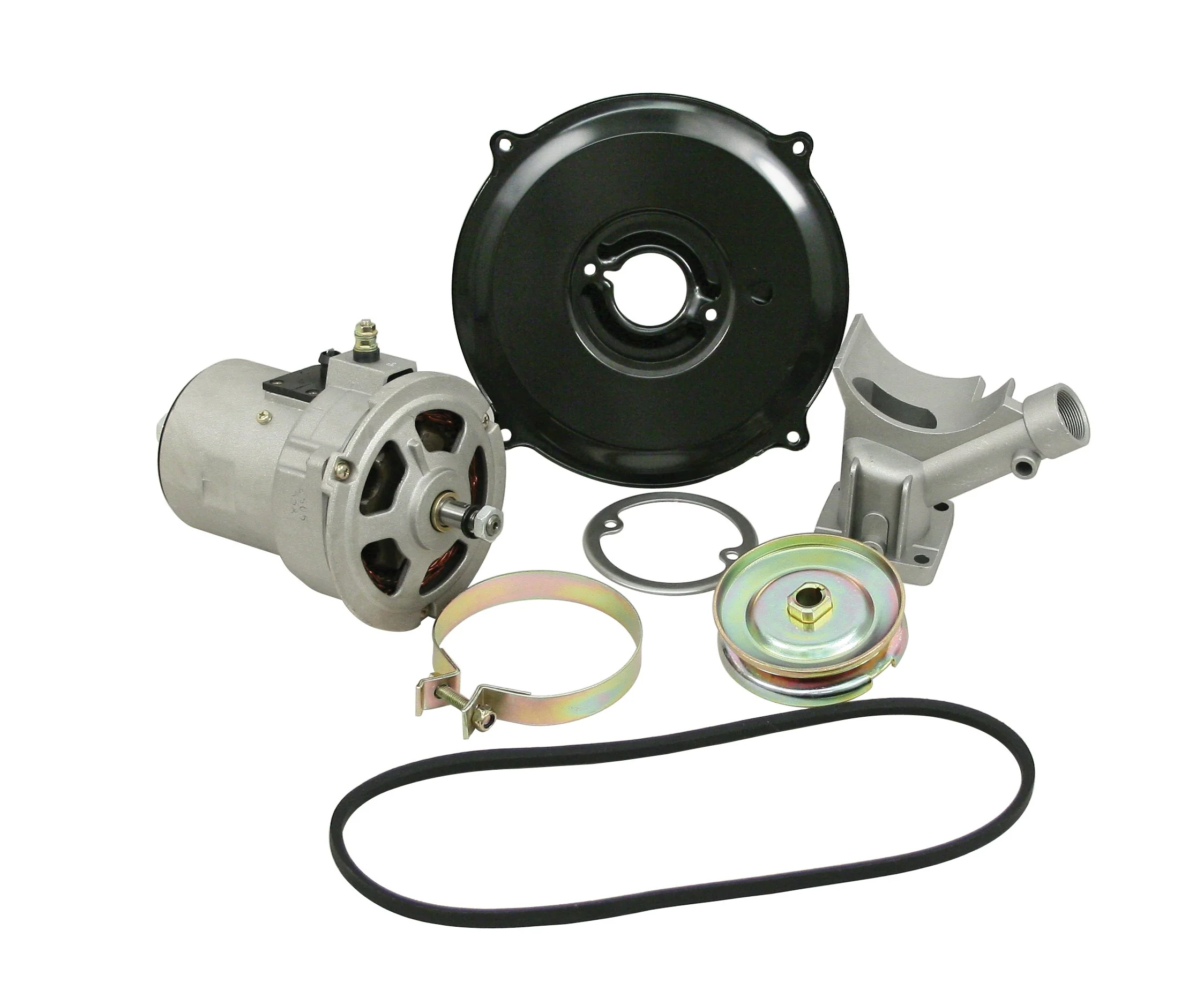 Alt. Conversion Kit with Zinc Pulley & Belt for Type 1 VW