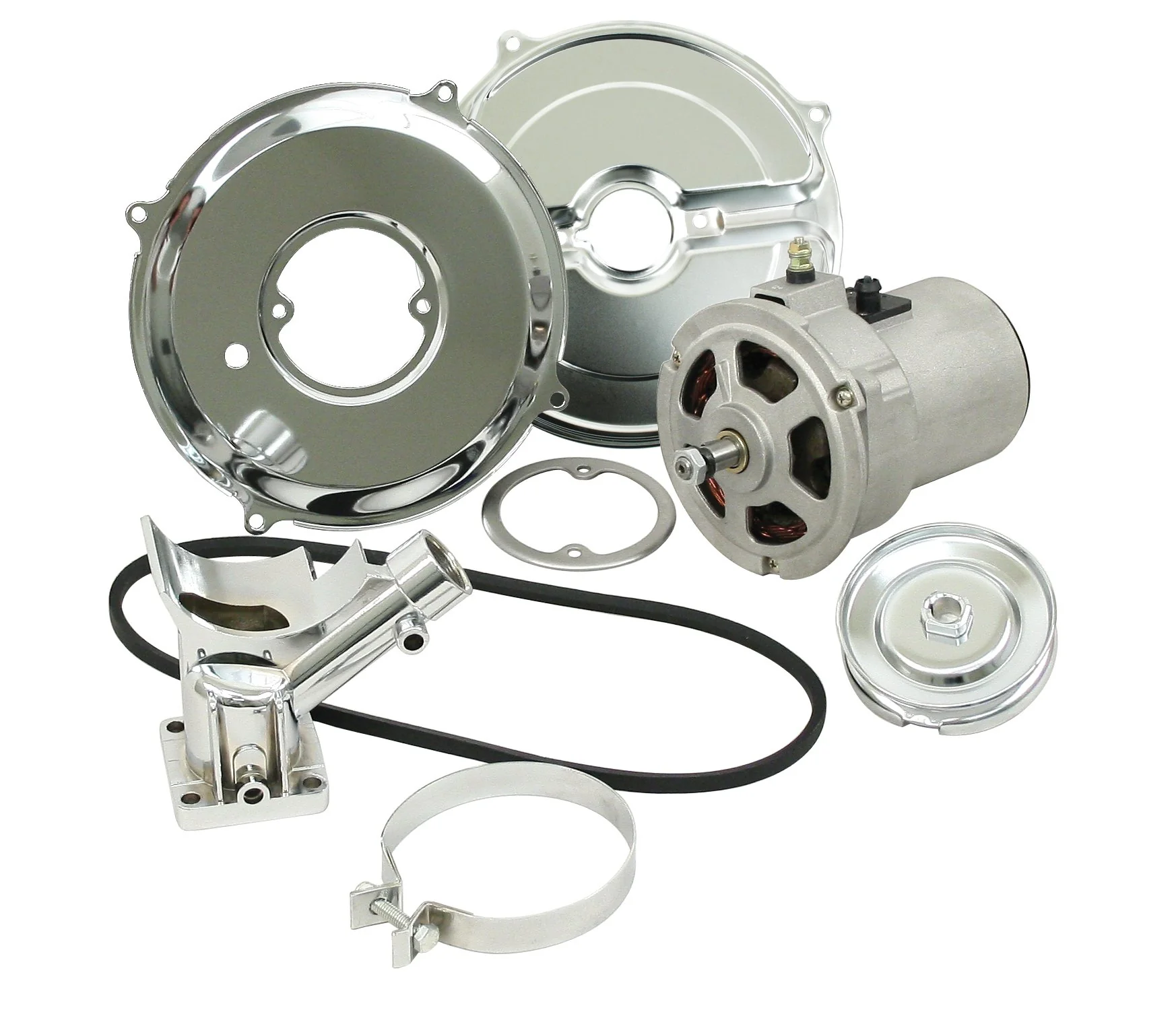 Alternator Kit with Chrome Components