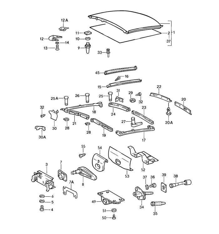 Aluminum Right Rear Roof Rail for Porsche 911 Targa (1984-89) - Image 3