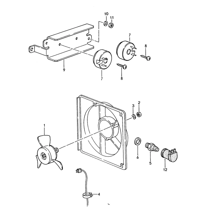 Auxiliary Cooling Fan for Porsche 924S, 944, and 968 - Image 3
