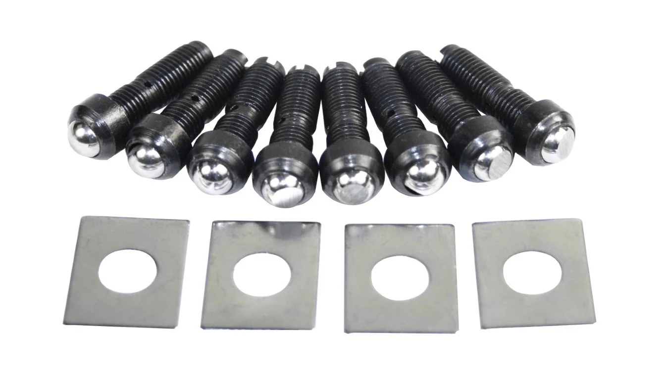 Ball Foot Swivel Valve Adjusters, M8-1.0 threads, Set of 8