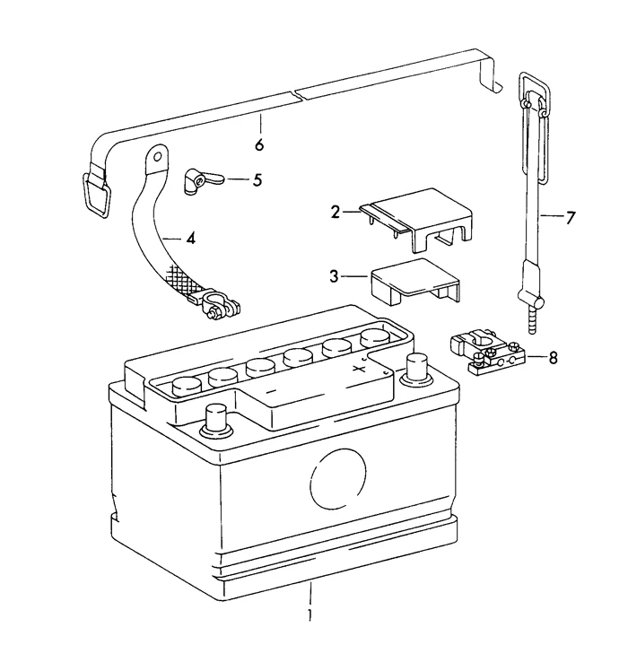 Battery Catch Strap for Porsche 911 and 912 (1965-73) - Image 2