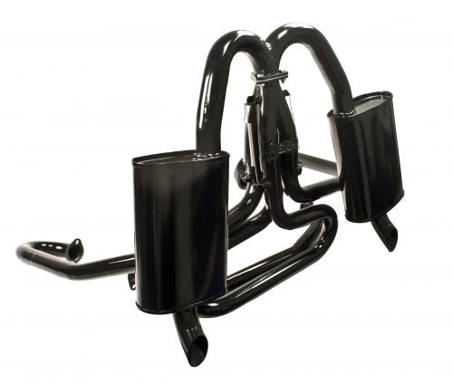 Big Engine Exhaust System with Dual Quiet Mufflers, 1 1/2" - Image 2
