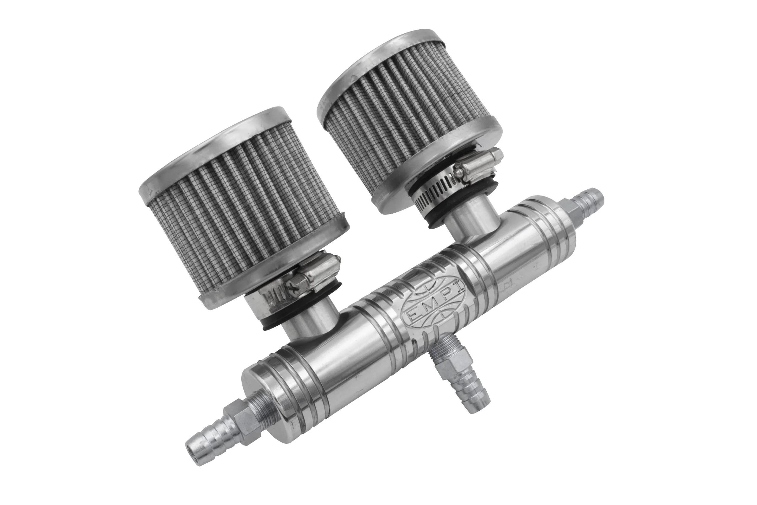 Billet Breather Tube with Black Filter Covers