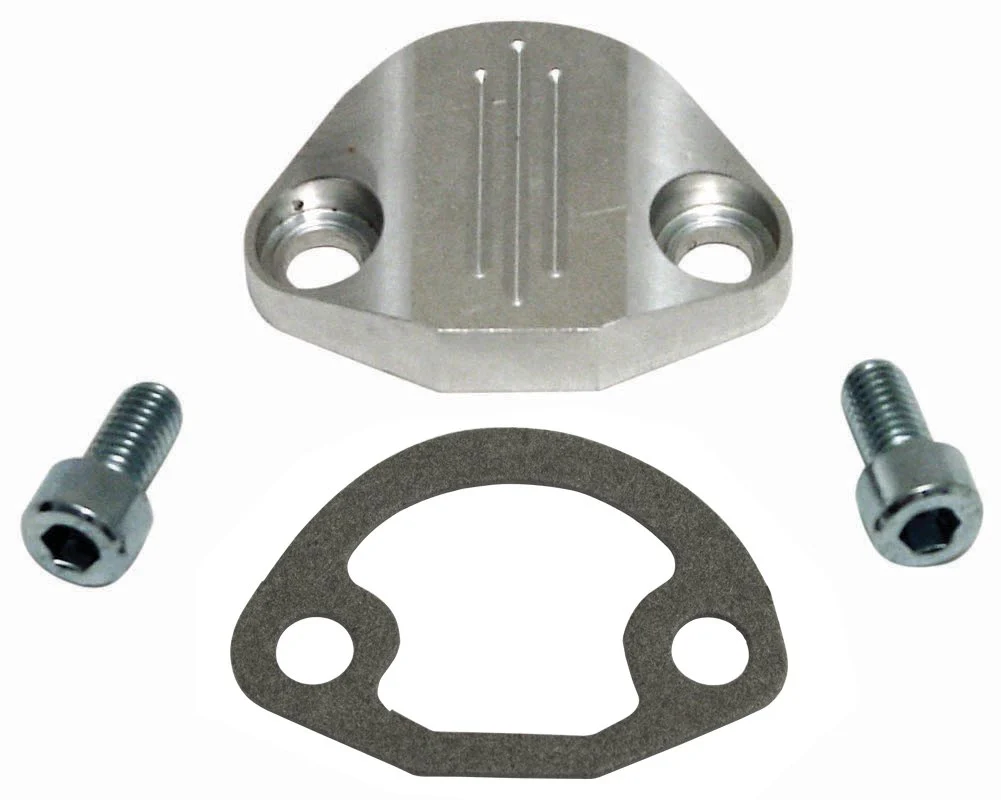 Billet Fuel Pump Block-Off with Hardware, Polished