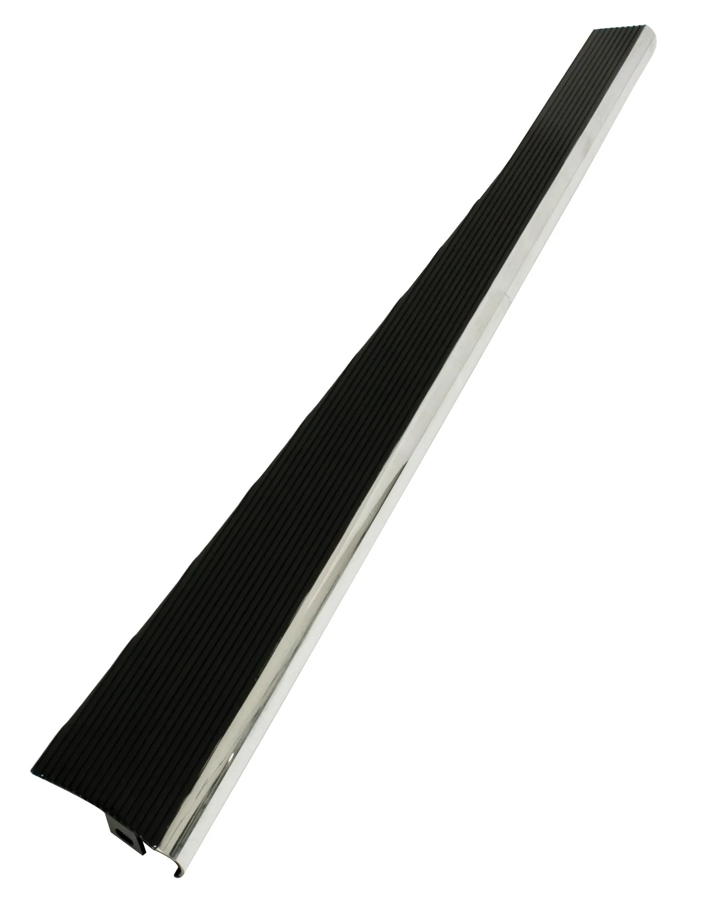 Billet Look Running Brd., Black Satin, Polished Edge, Vintage Style, Pr.