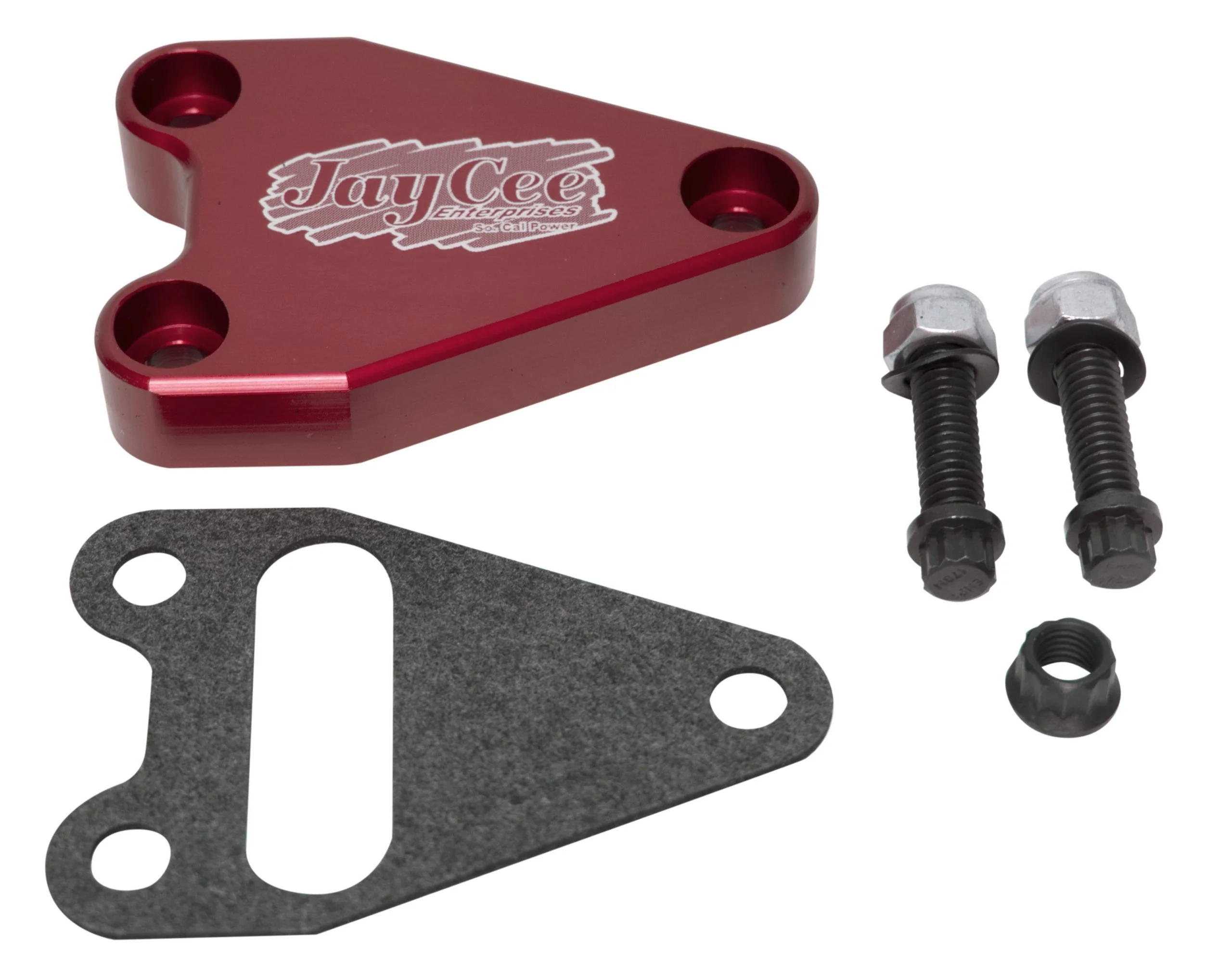 Billet Oil Cooler Block-Off, Red