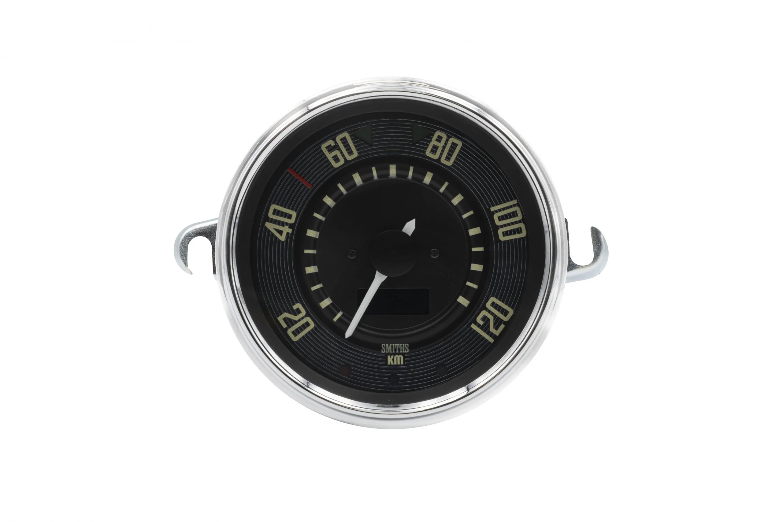 Black Dial and Chrome Bezel Speedometer for VW Type 1, 115mm 0-120 KMH