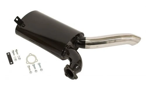 Black with Stainless Steel Tip Sideflow Muffler Only - Image 4