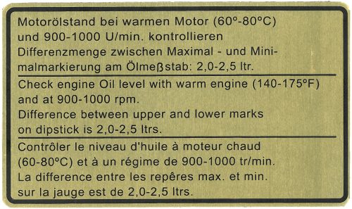 BODY DECAL OIL LEVEL 911 - Image 2
