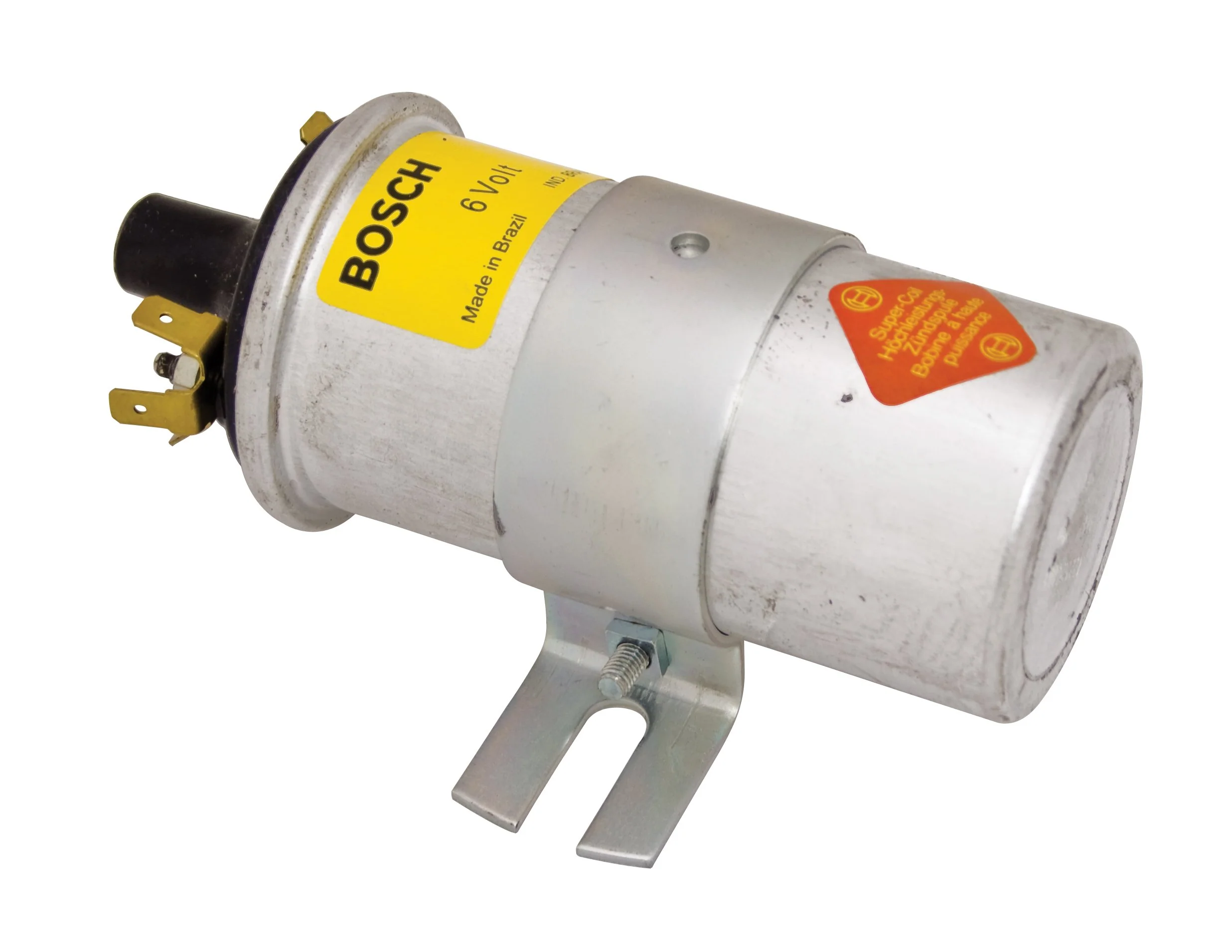 Bosch Blue Coil, with Bracket, 6-Volt, Silver in Color, Primary Resistance 1.5 Ohms, Epoxy filled, (Boxed)
