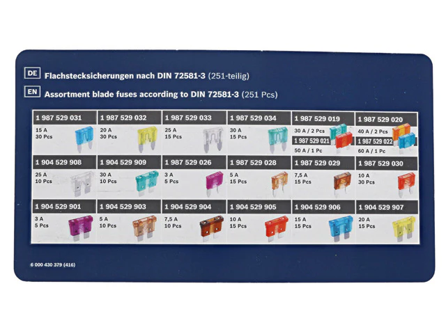 Bosch 251-Piece Blade Fuse Assortment Kit for Porsche Models - Image 2
