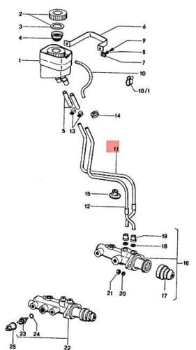 Porsche 914 and 914-6 Brake Reservoir Line Kit (1970-76) - Image 3