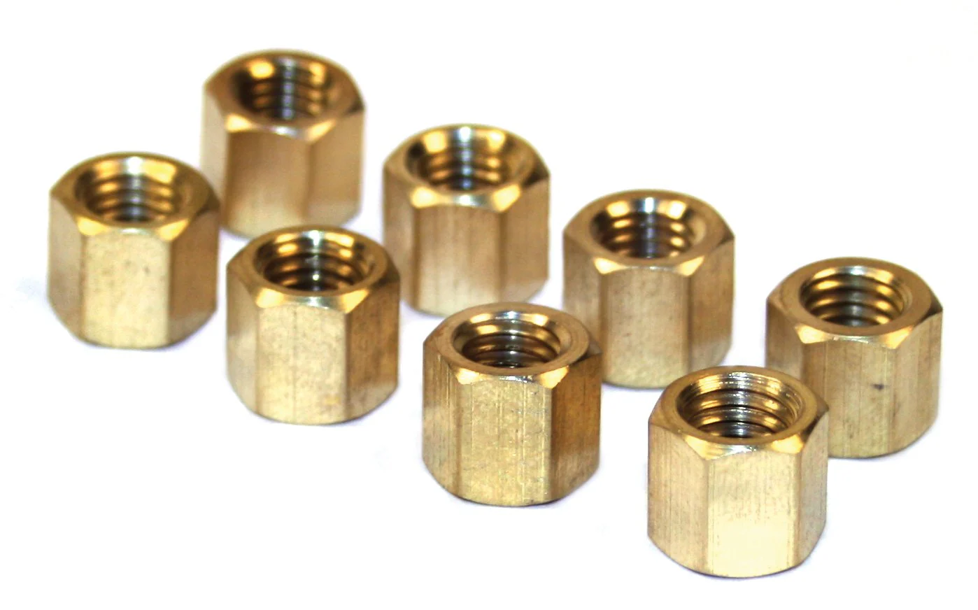 8x1.25 Brass Exhaust Nuts for VW (Set of 8)