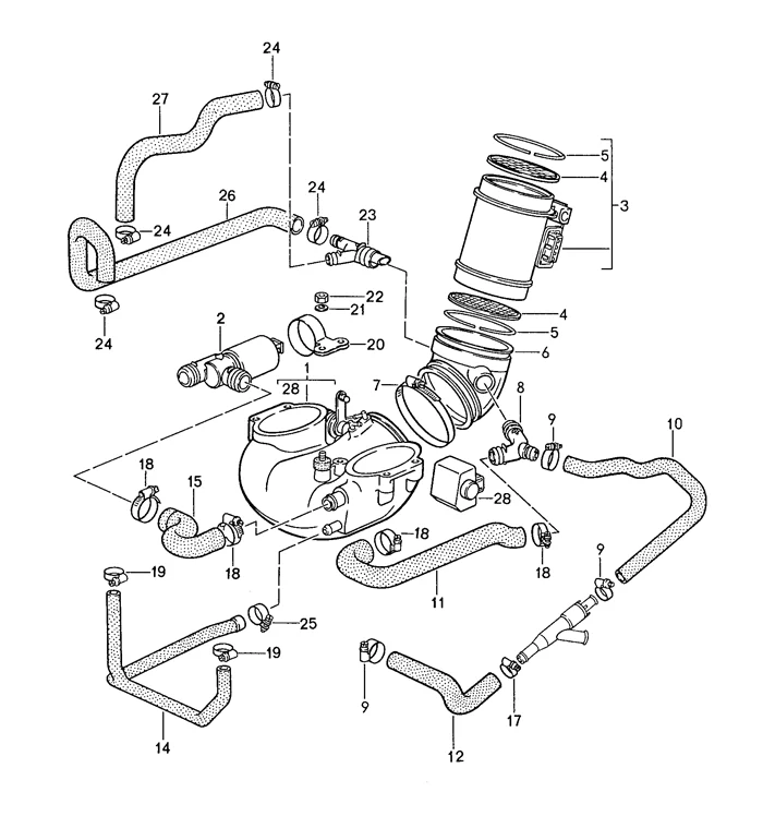 Breather Hose, Oil Seperator to Plenum, for Porsche 928 (1980-83) - Image 3
