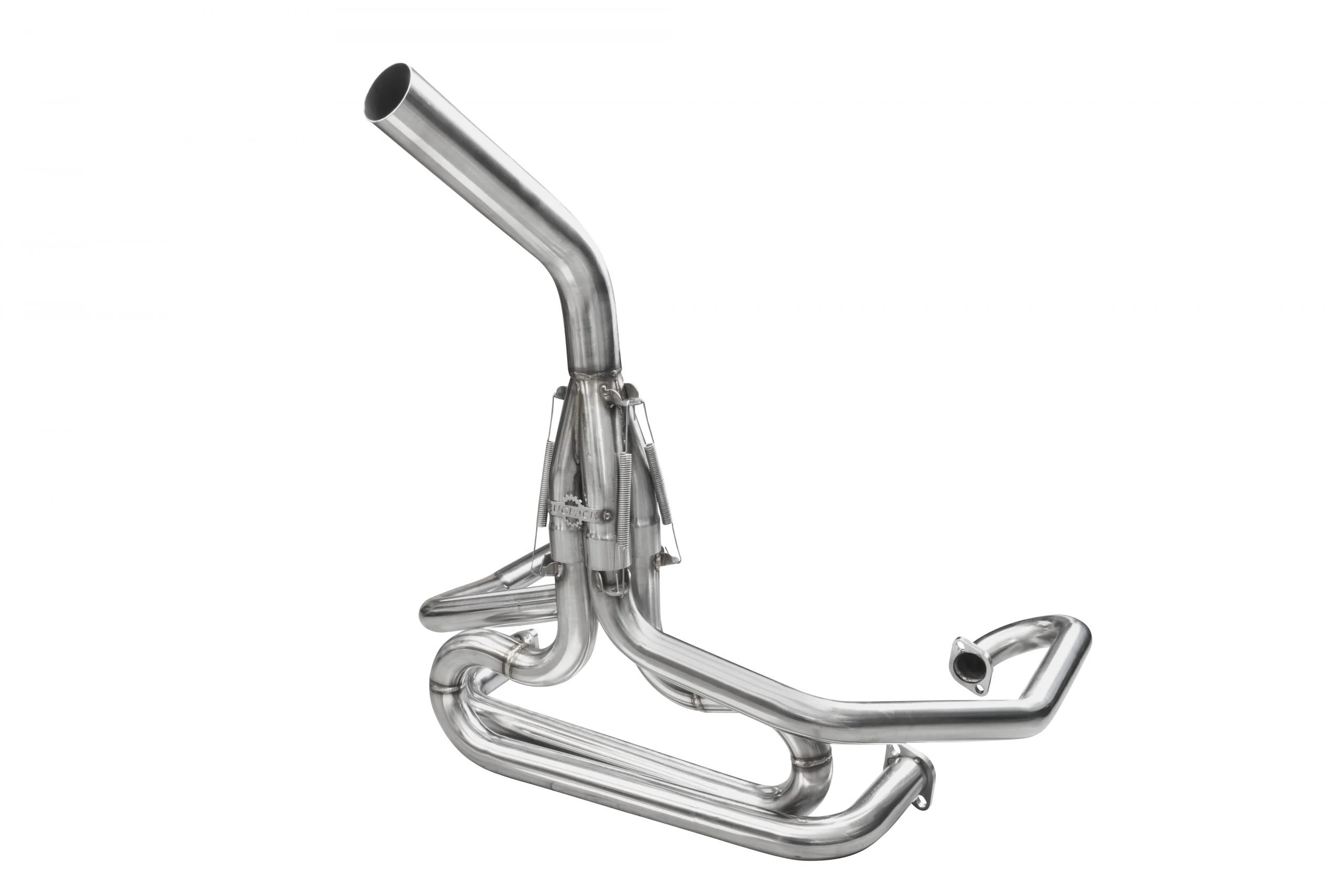 BUGPACK Stainless Steel Competition Exhaust with Straight Stinger, 1 5/8” Diameter Tubing
