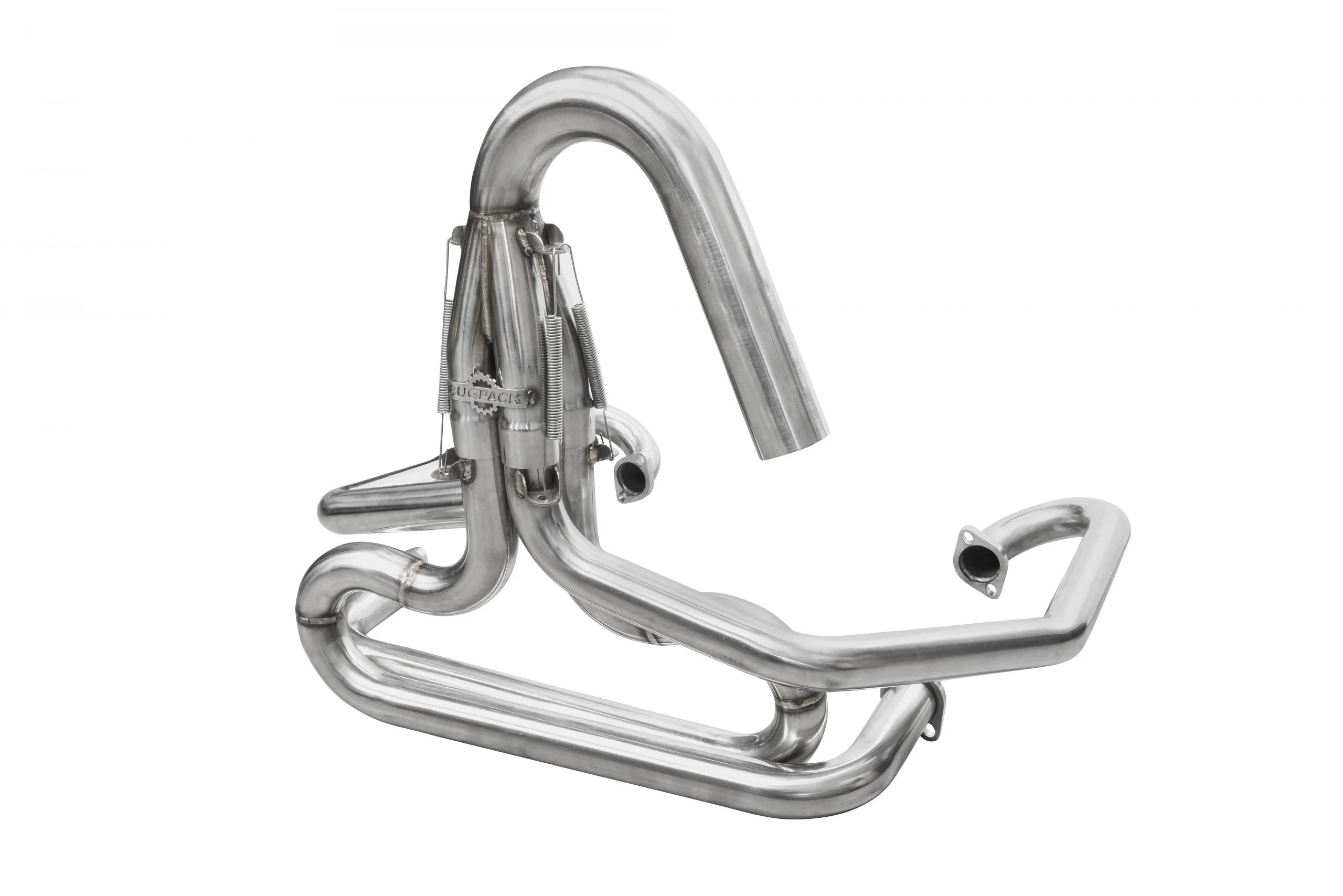 BUGPACK Stainless Steel Competition Exhaust with U-Bend Stinger, 1 5/8” Diameter Tubing