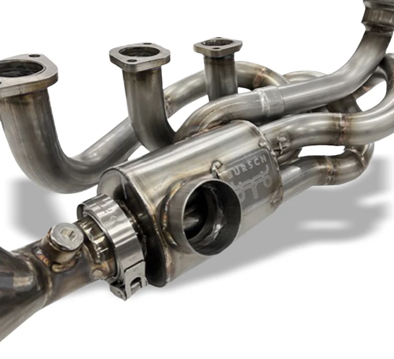 Bursch Stainless Steel 1-5/8" Header Set with Heat for Porsche 911 (1965-89) - Image 2