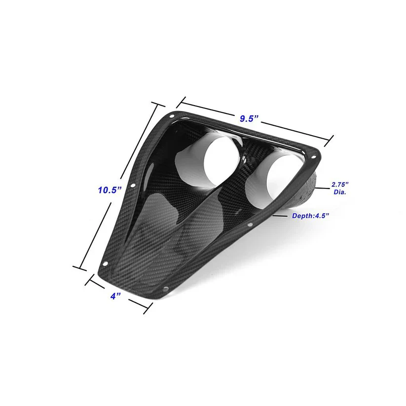 Carbon Fiber Universal Fitment Dual NACA Ducts - Image 2