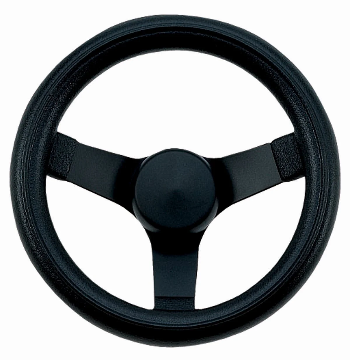 Classic Foam, Black, 3 soild spoke, 10 ¼" dia., 2 ½" dish / 2 ⅞"