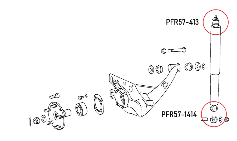 Classic Porsche 911 Rear Lower Shock Mount Bushing - Image 3